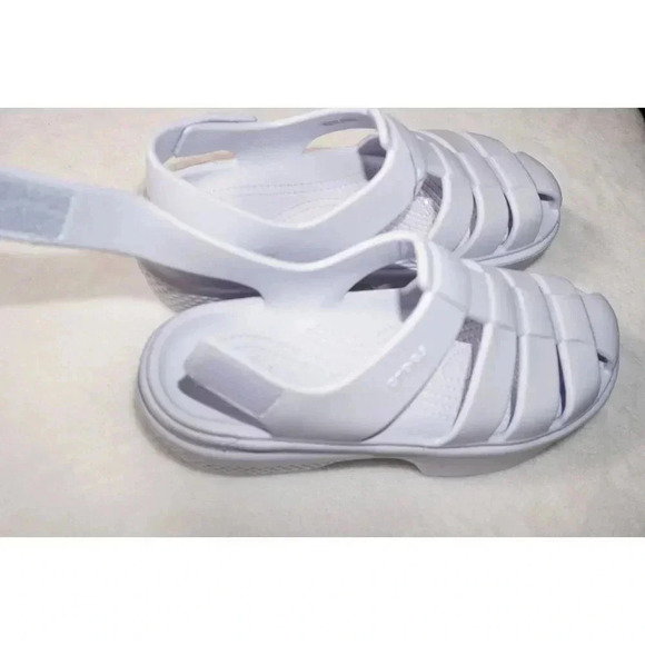 CROCS NWT Stomp Fisherman Sandals Platform Dreamscape purple 6 womens - Picture 6 of 10